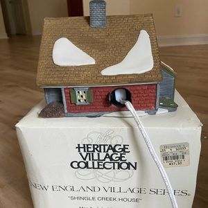 Christmas lighted houses.